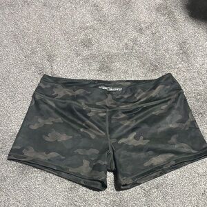 Born Primitive Black Camo Athletic Shorts